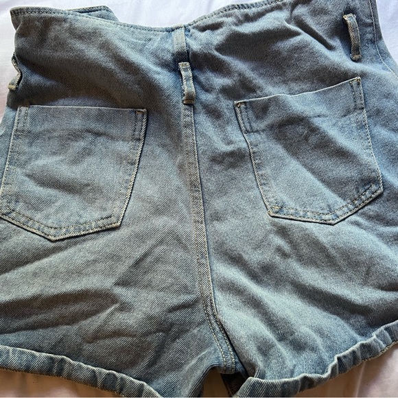 Zara Paper Bag Jean Shorts - Picture 3 of 3
